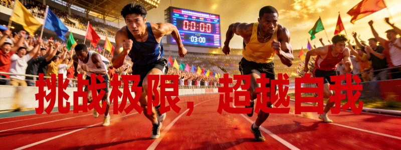 体育赛场激情瞬间与我们的理念标语